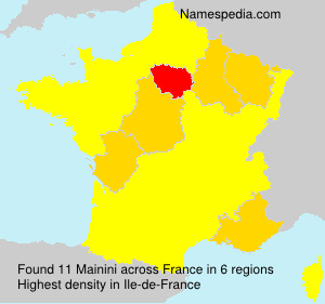 Surname Mainini in France Surname Mainini in France