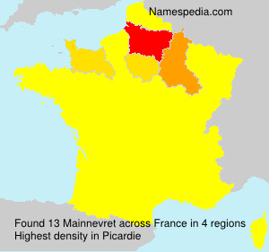 Surname Mainnevret in France Surname Mainnevret in France
