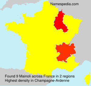 Surname Mainoli in France Surname Mainoli in France