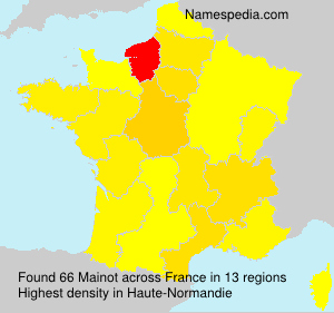 Surname Mainot in France Surname Mainot in France