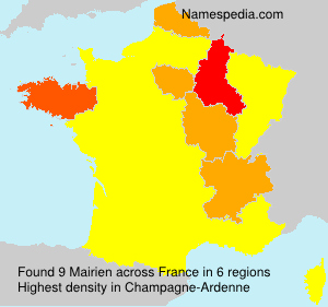 Surname Mairien in France Surname Mairien in France