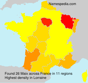 Surname Maix in France Surname Maix in France