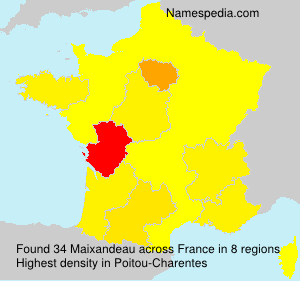 Surname Maixandeau in France Surname Maixandeau in France