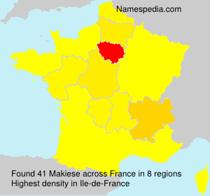 Surname Makiese in France Surname Makiese in France