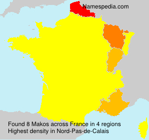 Surname Makos in France Surname Makos in France