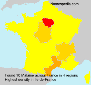 Surname Malaine in France Surname Malaine in France
