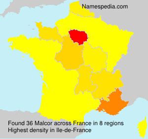 Surname Malcor in France Surname Malcor in France