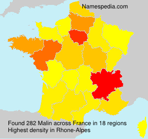 Surname Malin in France Surname Malin in France