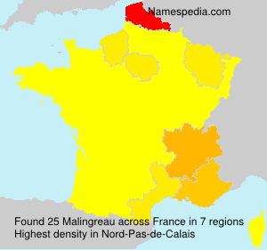Surname Malingreau in France Surname Malingreau in France
