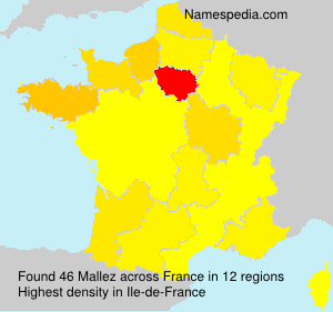 Surname Mallez in France Surname Mallez in France