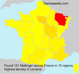 Surname Mallinger in France Surname Mallinger in France