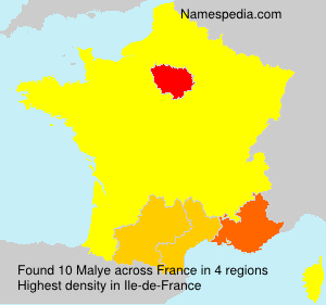 Surname Malye in France Surname Malye in France