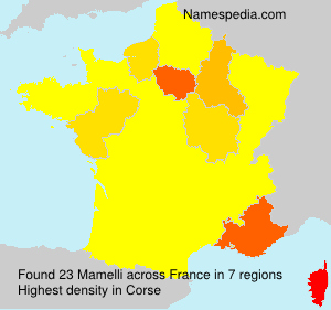 Surname Mamelli in France Surname Mamelli in France