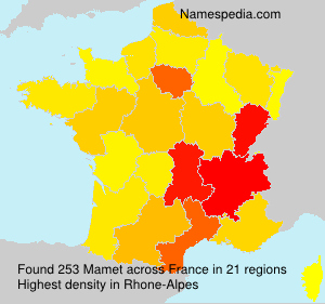 Surname Mamet in France Surname Mamet in France
