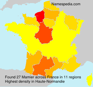 Surname Mamier in France Surname Mamier in France