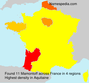 Surname Mamontoff in France Surname Mamontoff in France
