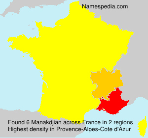 Surname Manakdjian in France Surname Manakdjian in France