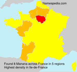Surname Manana in France Surname Manana in France