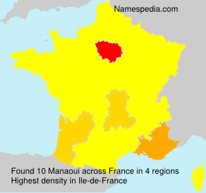 Surname Manaoui in France Surname Manaoui in France