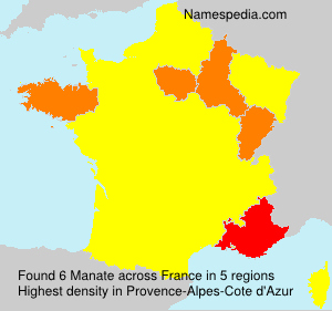 Surname Manate in France Surname Manate in France