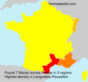 Surname Manaz in France Surname Manaz in France