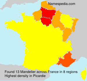 Surname Mandelier in France Surname Mandelier in France