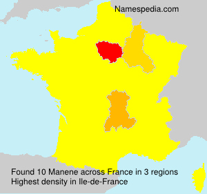 Surname Manene in France Surname Manene in France