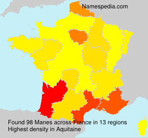 Surname Manes in France