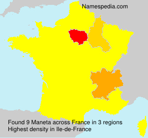 Surname Maneta in France Surname Maneta in France
