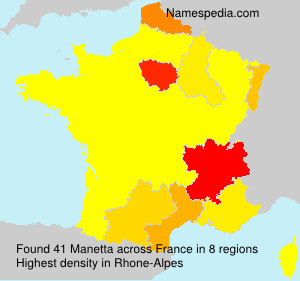 Surname Manetta in France Surname Manetta in France