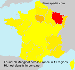 Surname Manginot in France Surname Manginot in France
