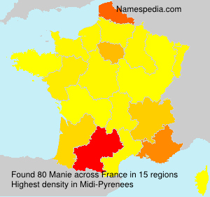 Surname Manie in France Surname Manie in France