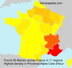 Surname Manieri in France Surname Manieri in France