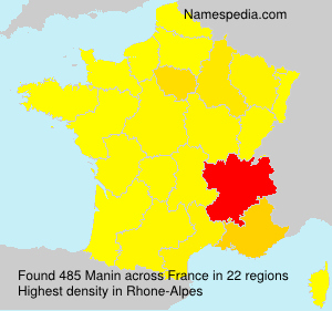 Surname Manin in France Surname Manin in France