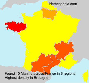 Surname Manine in France Surname Manine in France
