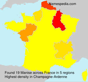Surname Manise in France Surname Manise in France
