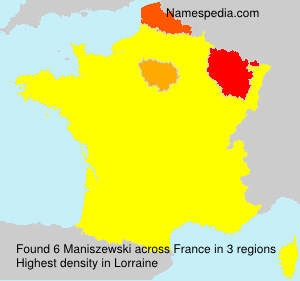 Surname Maniszewski in France Surname Maniszewski in France