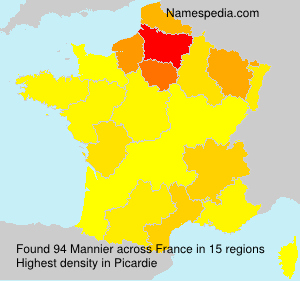 Surname Mannier in France Surname Mannier in France