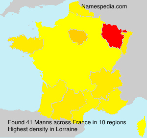 Surname Manns in France Surname Manns in France