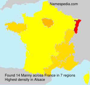 Surname Manny in France Surname Manny in France