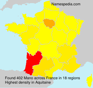 Surname Mano in France Surname Mano in France