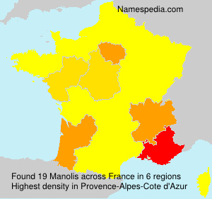 Surname Manolis in France Surname Manolis in France