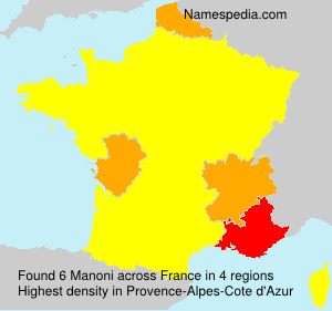 Surname Manoni in France Surname Manoni in France