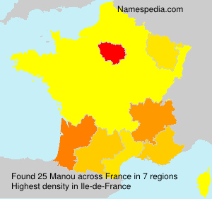 Surname Manou in France Surname Manou in France