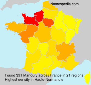 Surname Manoury in France Surname Manoury in France