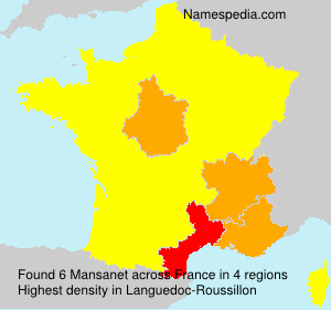 Surname Mansanet in France Surname Mansanet in France