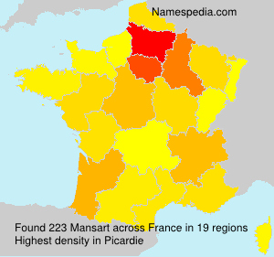 Surname Mansart in France Surname Mansart in France