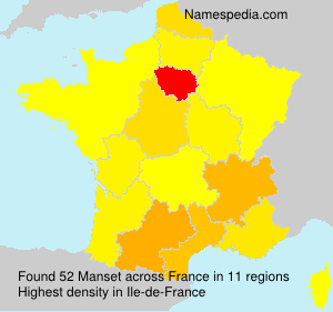 Surname Manset in France Surname Manset in France