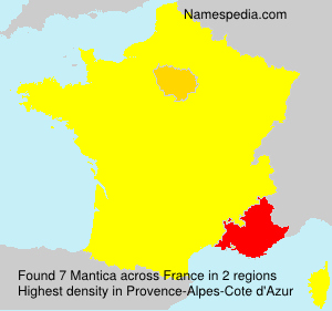 Surname Mantica in France