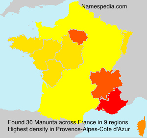 Surname Manunta in France Surname Manunta in France